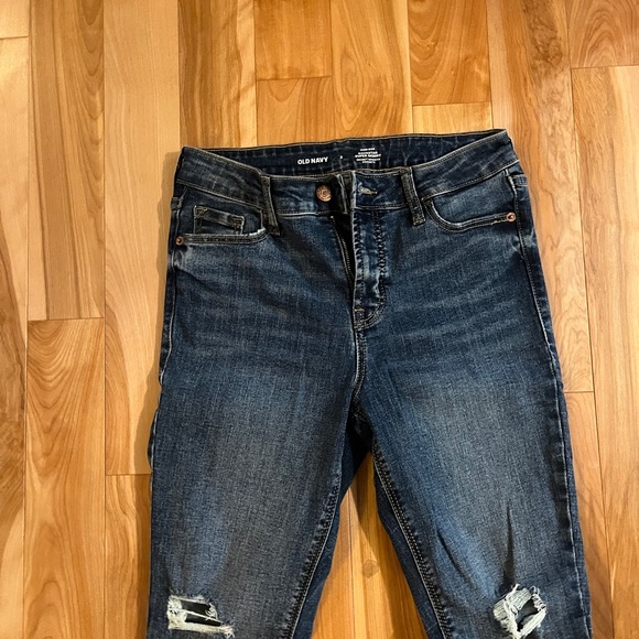 Old Navy Blue High-Rise Skinny Jeans - Picture 3 of 5
